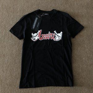 AMIRI Women Black Destroyed T-Shirt "M"